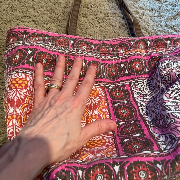 Boho cotton lined tote bag - Picture 3 of 6